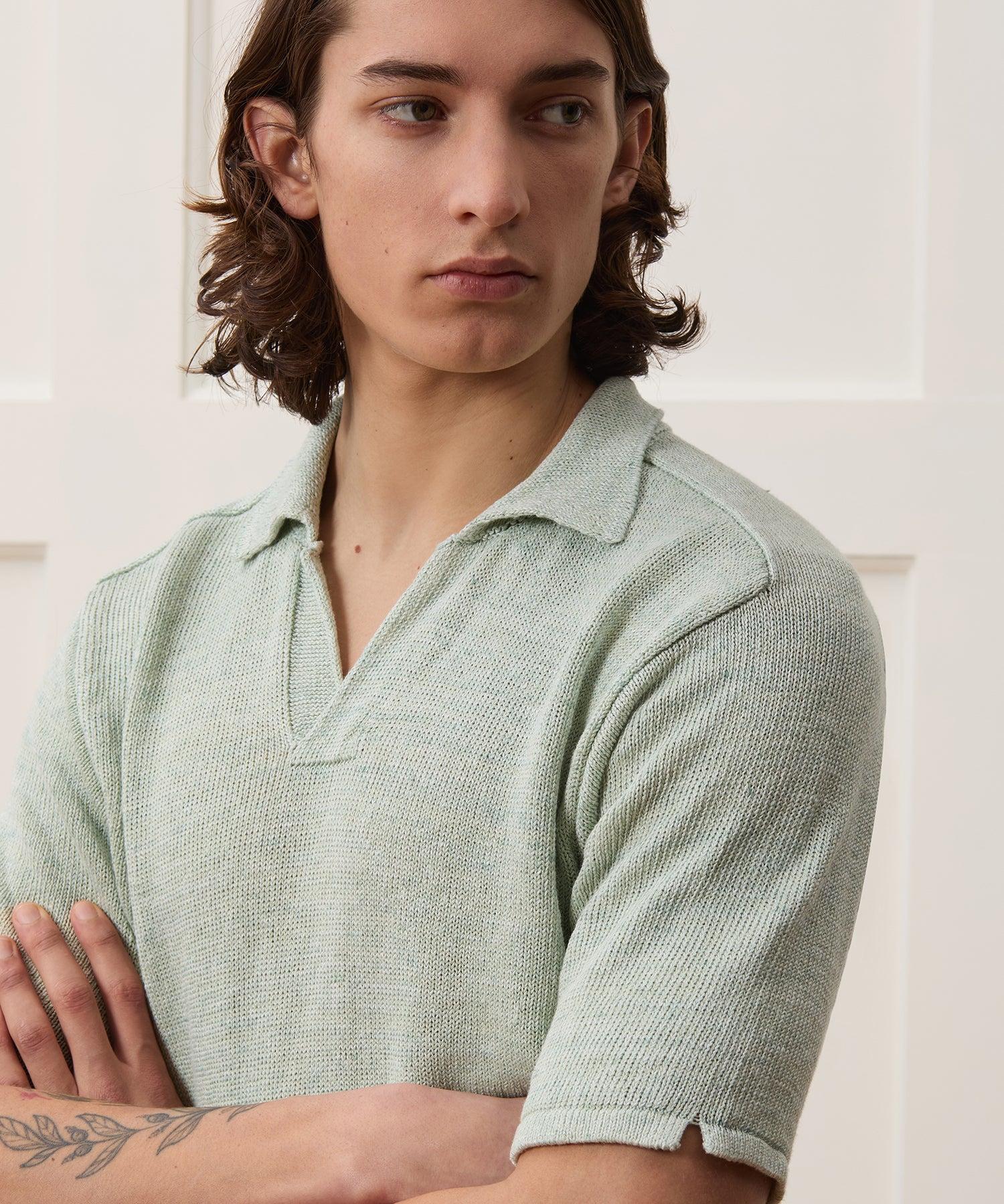 Inis Meáin Washed Linen Polo Product Image