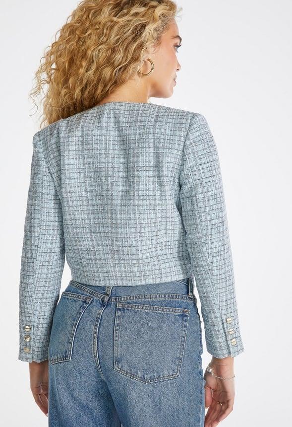 Cropped Tweed Blazer Product Image