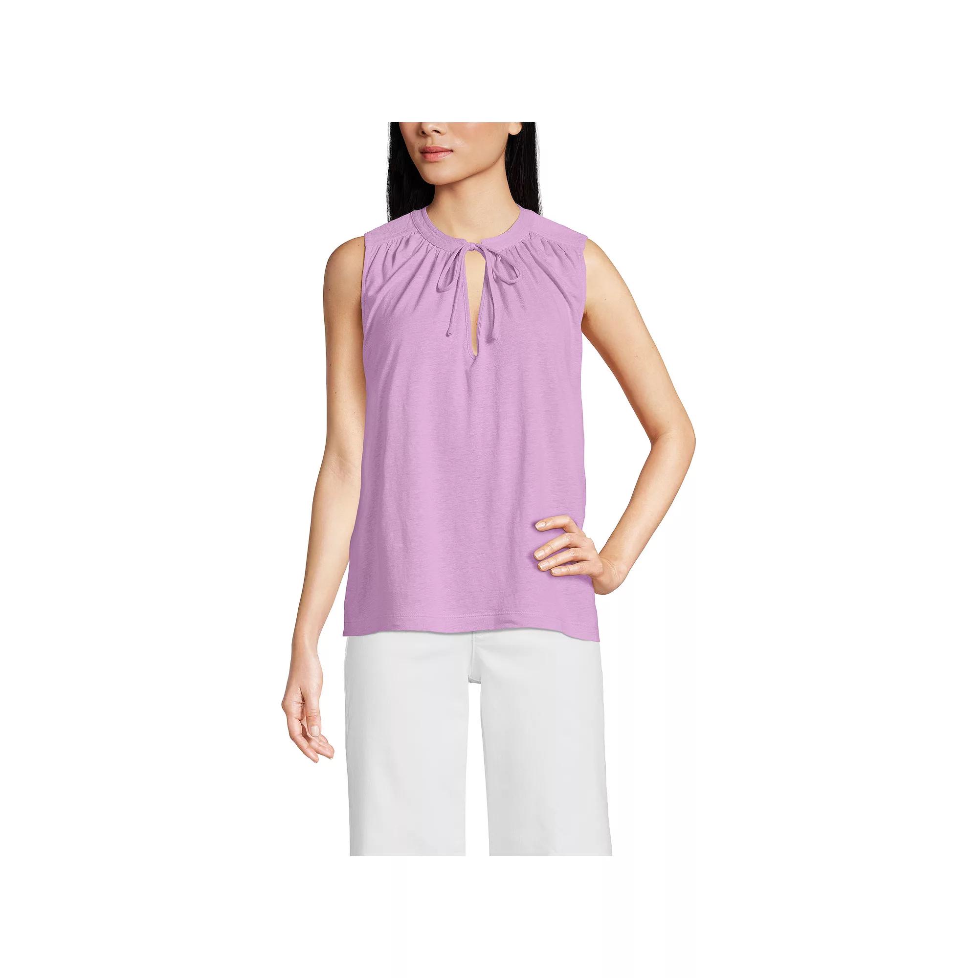 Women's Lands' End Notch Neck Swing Tank Top,  Product Image