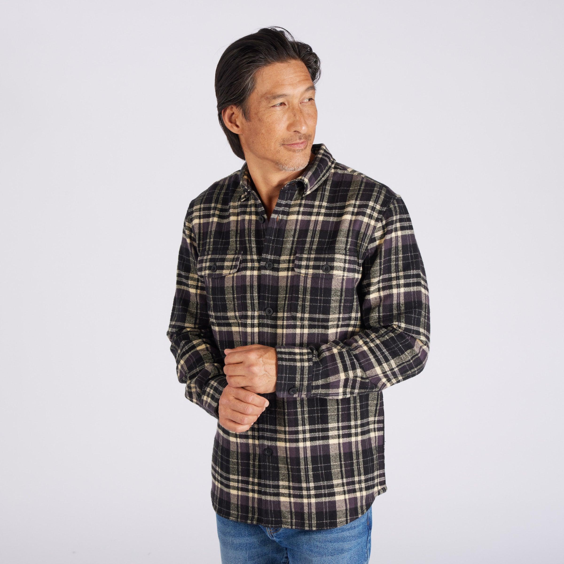 Herringbone Heritage Flannel - Black Cream Product Image