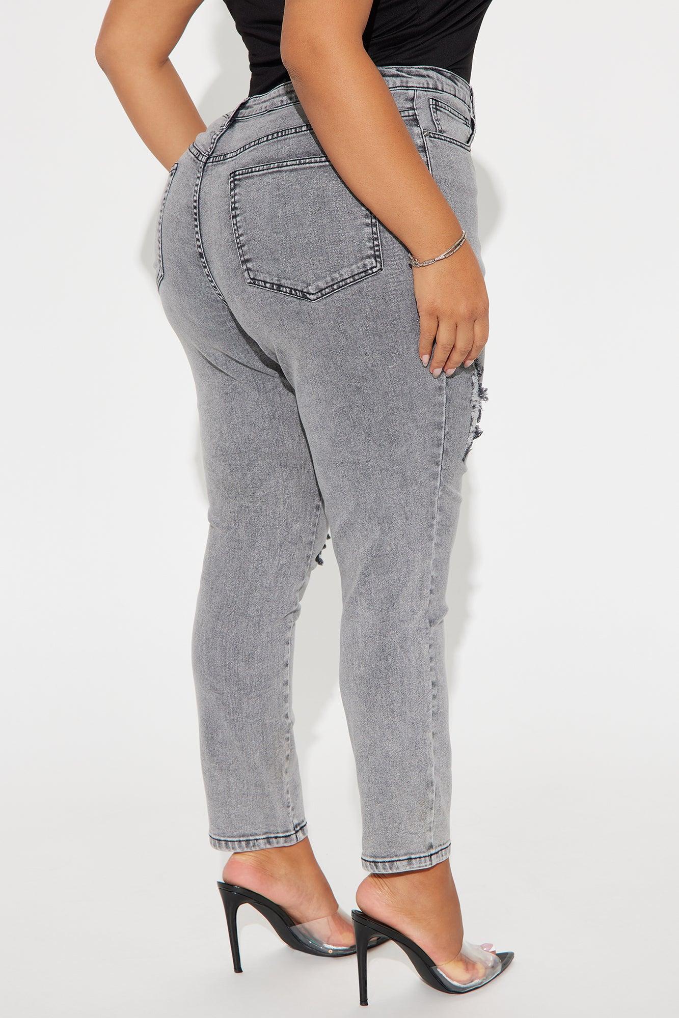 Call It Love Stretch Ripped Skinny Jeans - Acid Wash Black Product Image