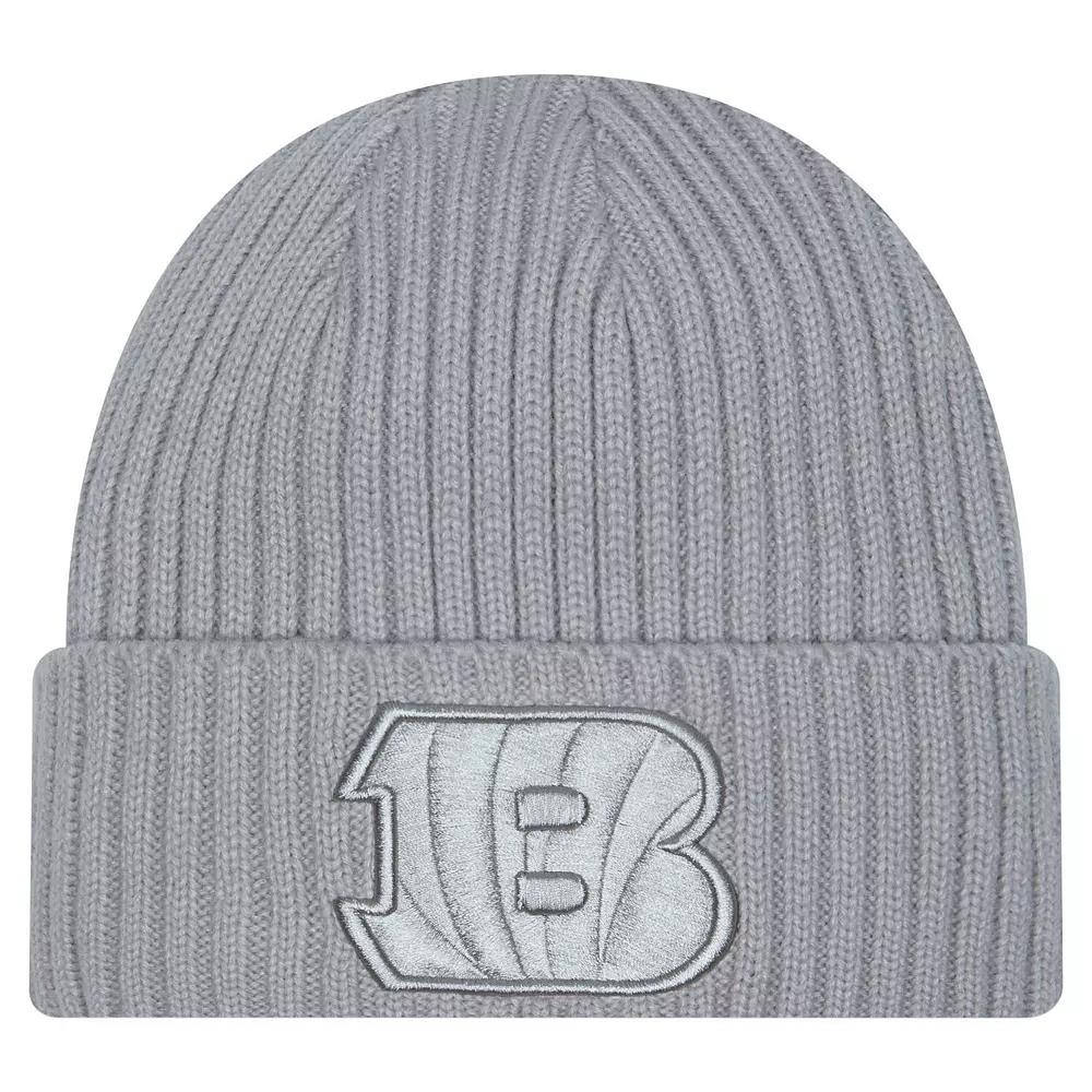 Men's New Era Gray Cincinnati Bengals Color Pack Cuffed Knit Hat, Grey Product Image