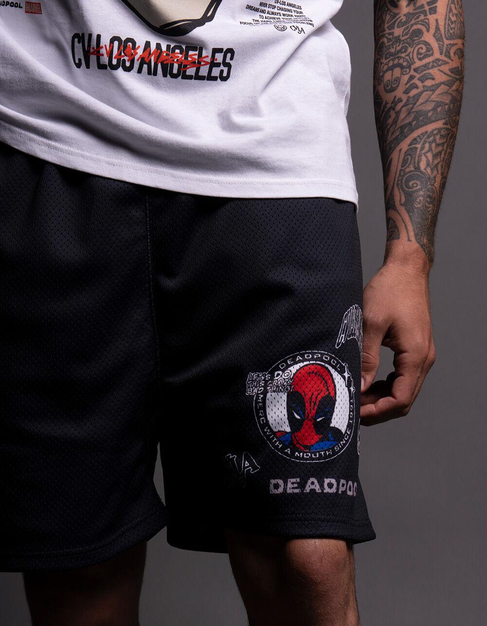 CVLA x DEADPOOL & WOLVERINE Deadpool Mesh Shorts - BLACK Product Image