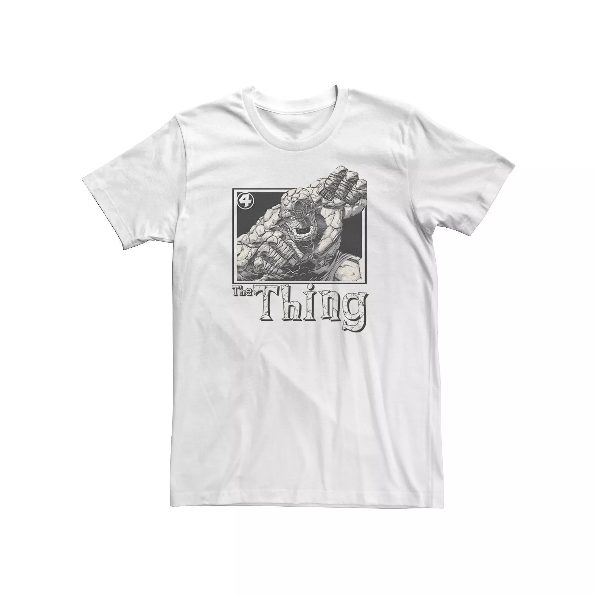 Big & Tall Marvel Fantastic Four The Thing Simple Portrait Tee, Men's,  Product Image