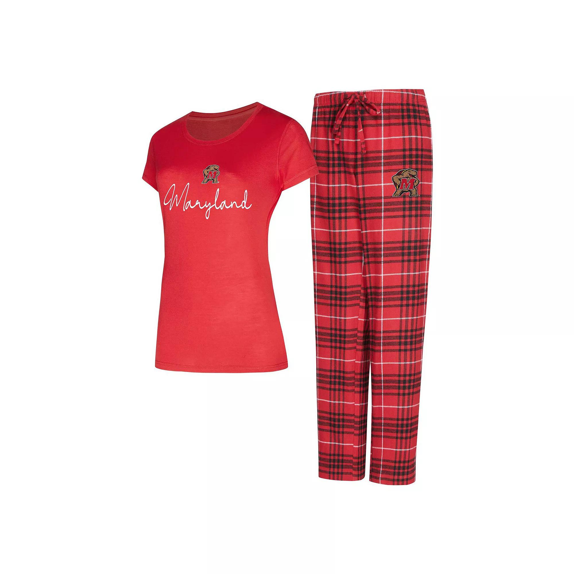 Women's Concepts Sport  Red Texas Tech Red Raiders Vector T-Shirt & Flannel Pants Sleep Set, Size: XL Product Image