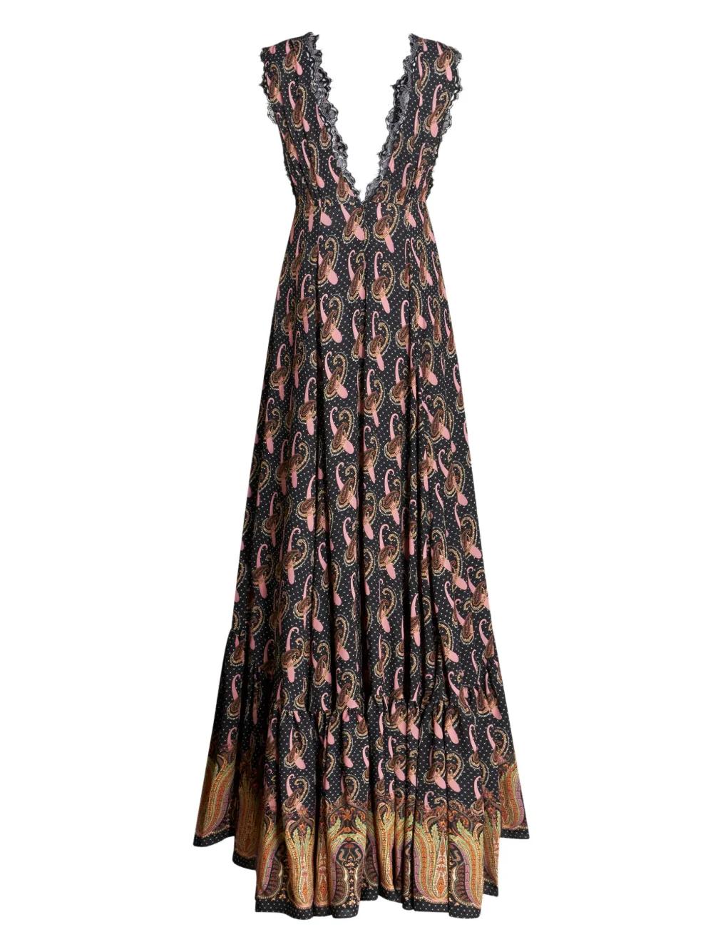 paisley-print sleeveless maxi dress Product Image