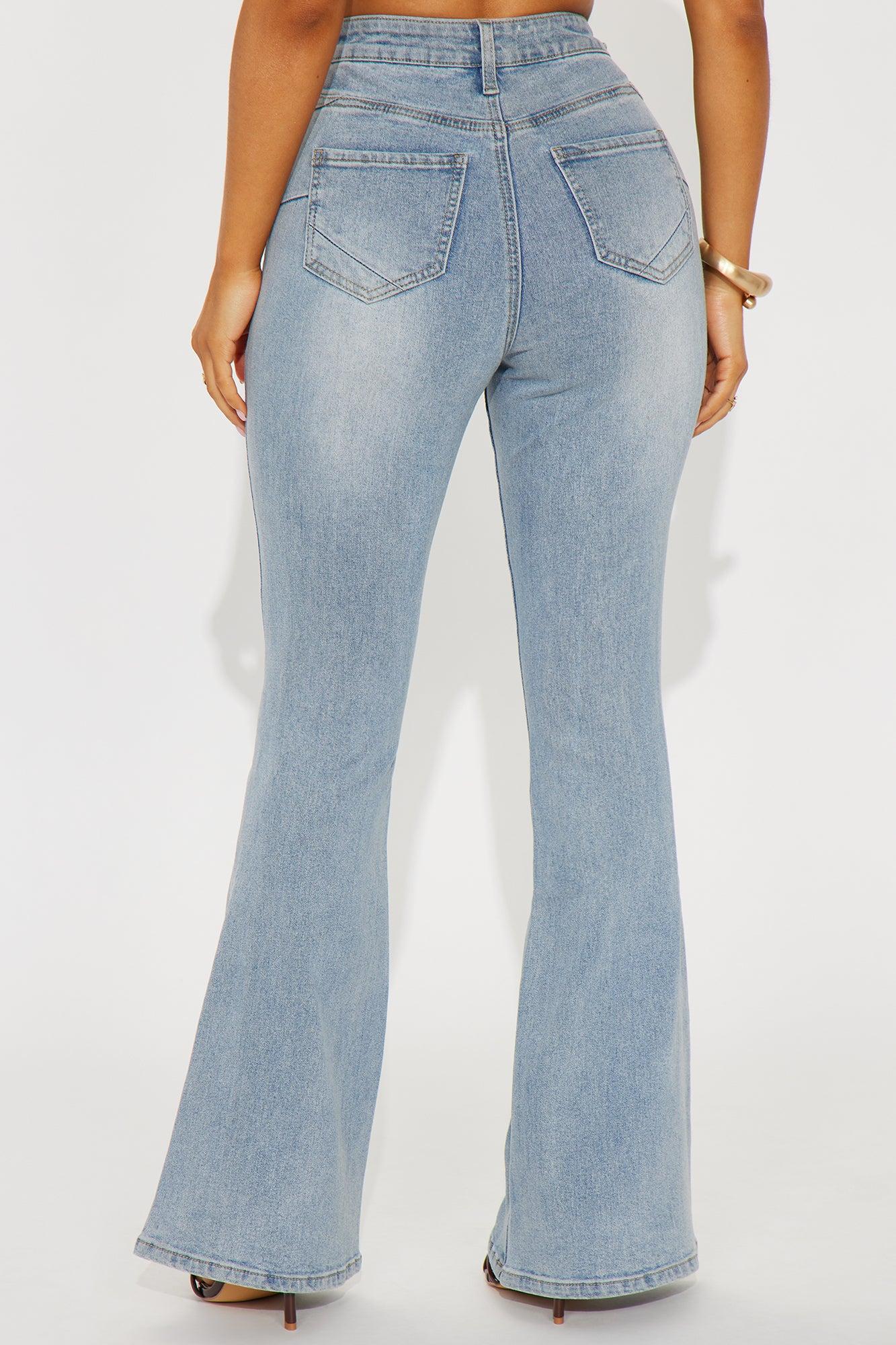 Petite San Diego Sculpting Stretch Flare Jeans - Light Wash Female Product Image