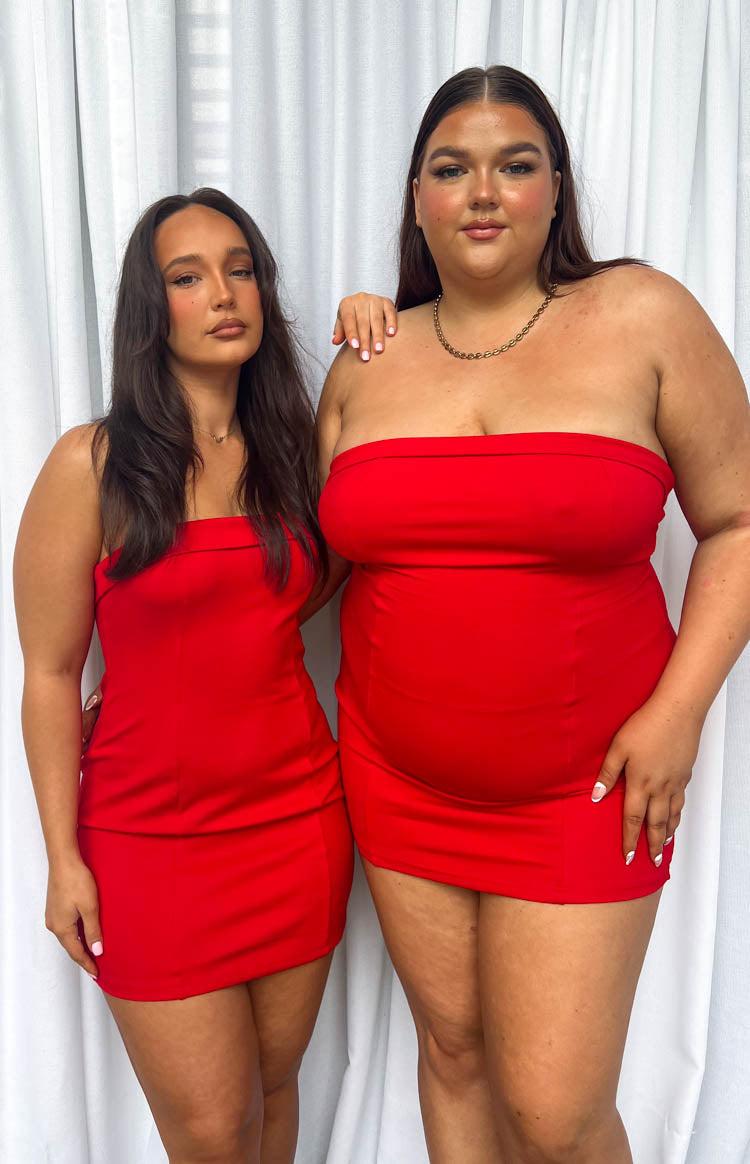 Carminia Red Mini Dress Product Image