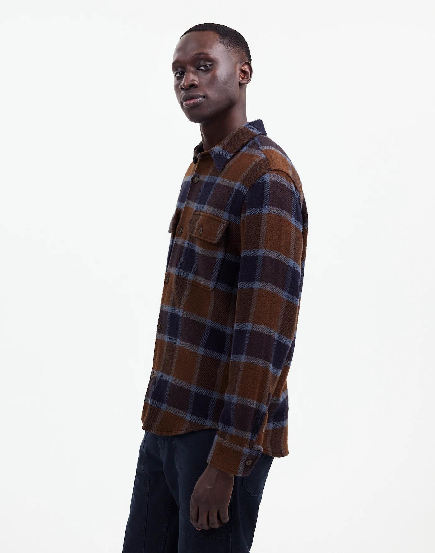 Easy Shirt-Jacket in Broken Plaid Twill Product Image