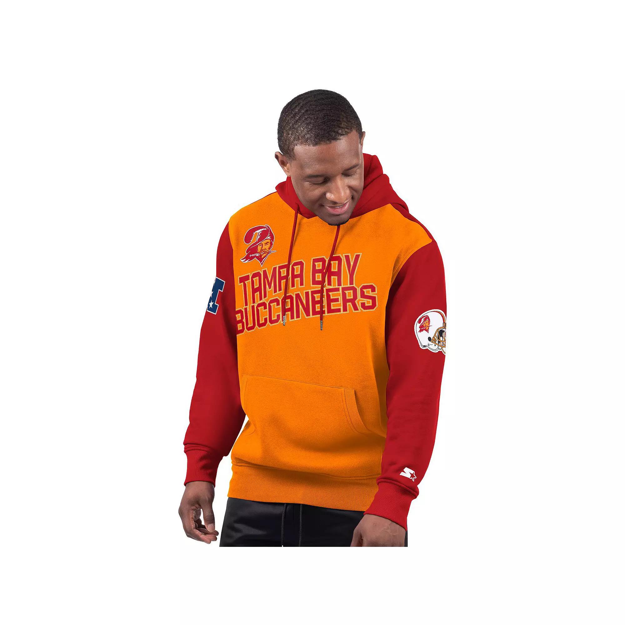 Men's Starter Orange Tampa Bay Buccaneers Extreme Vintage Logo Pullover Hoodie, Size: 5XL Product Image