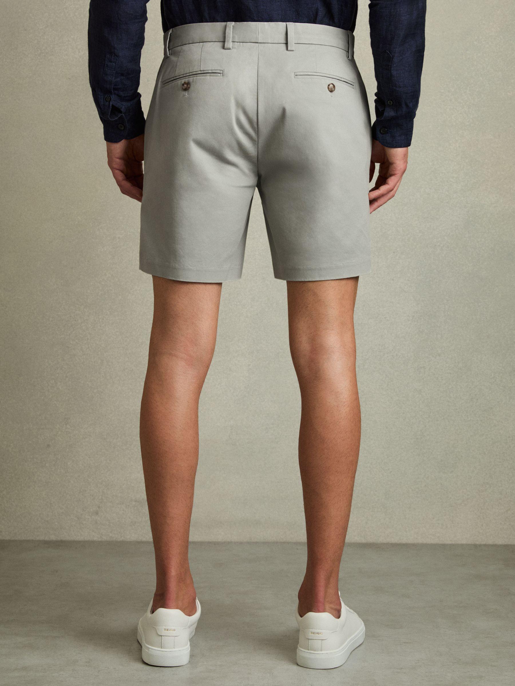 Modern Fit Cotton Blend Chino Shorts in Soft Sage Product Image