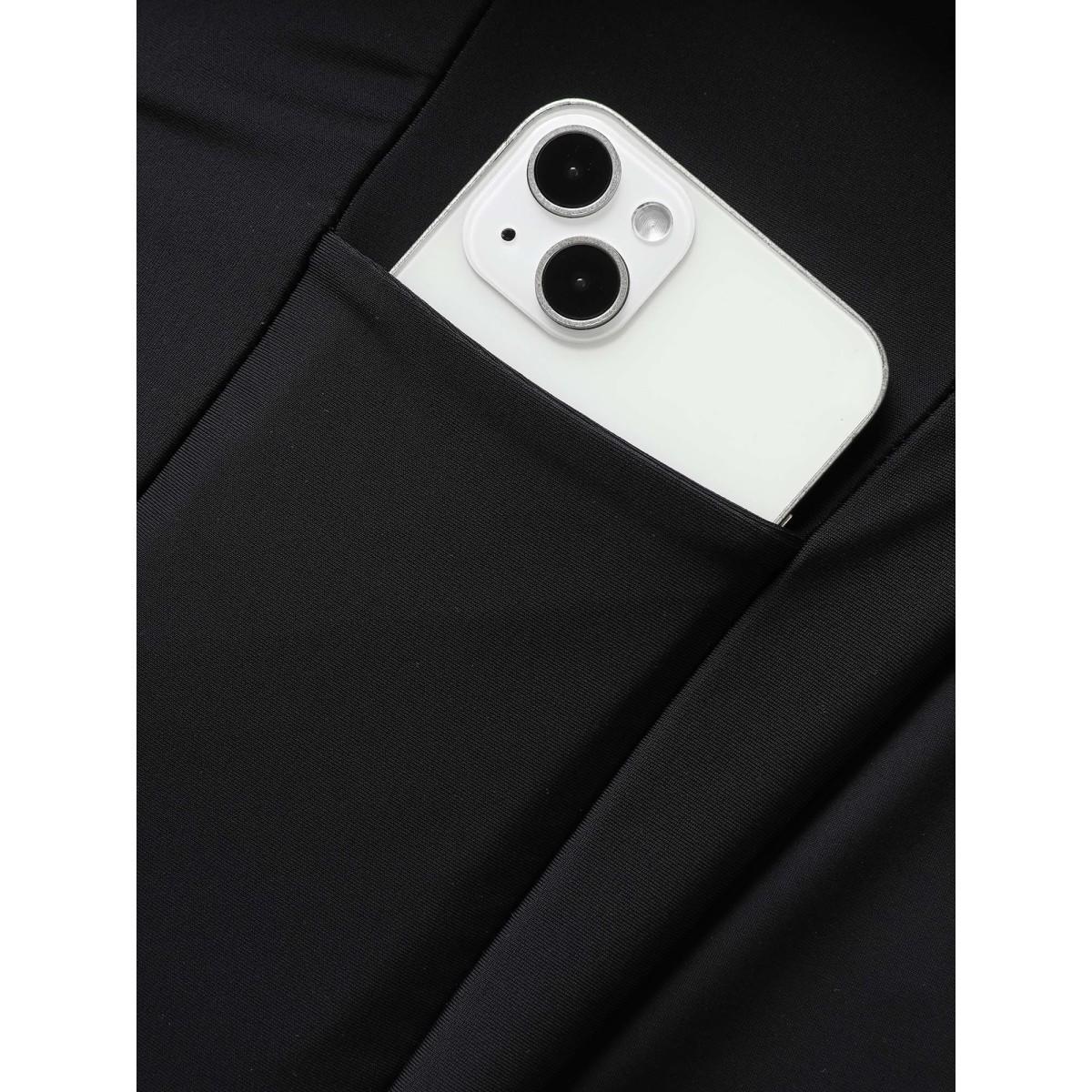 Plus Size High Rise Tie Knot Side Pocket Swim Bottom Women's Swimwear Black Beach Tie knot High stretch Bodycon High Rise Slanted pocket Curve Swim Bottoms BloomChic 26/4X Product Image