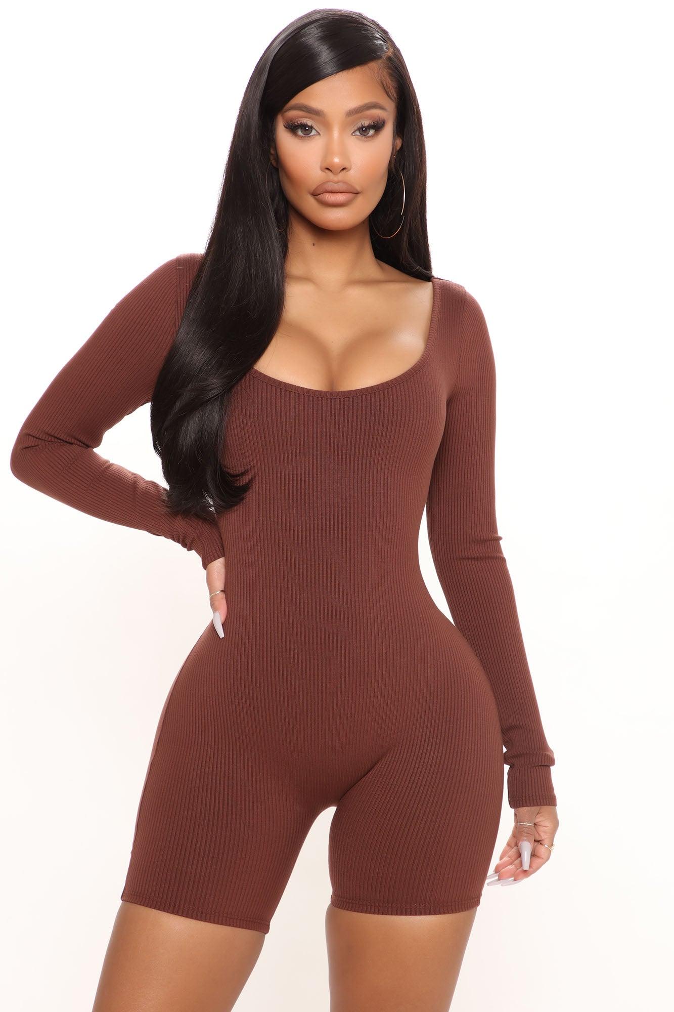 Daisy Snatched Romper - Chestnut Product Image