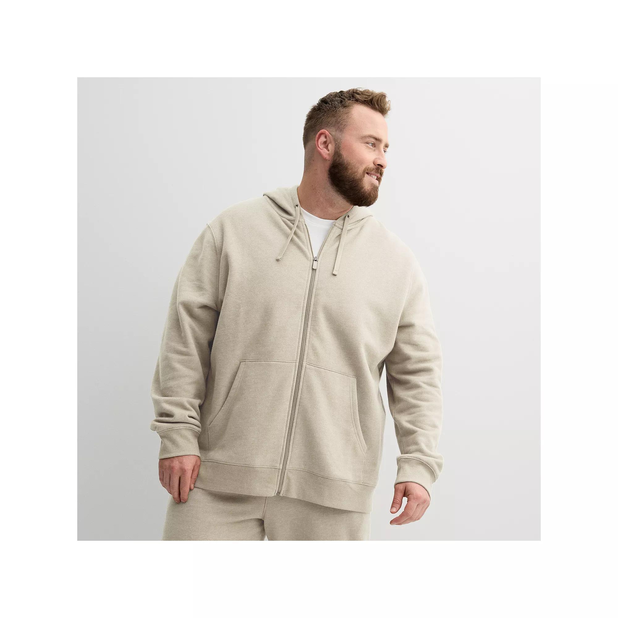 Big & Tall Tek Gear® Ultra Soft Fleece Zip-Front Hoodie, Men's,  Product Image
