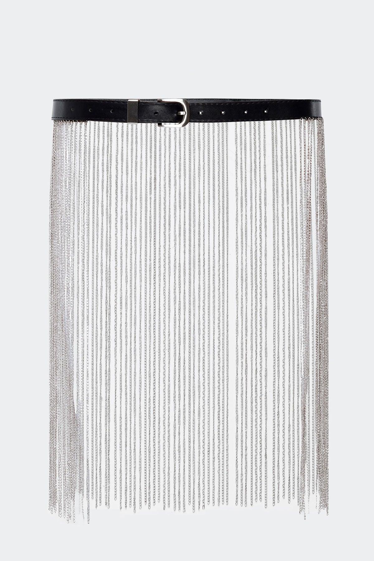 Festival Chain Faux Leather Belt Product Image