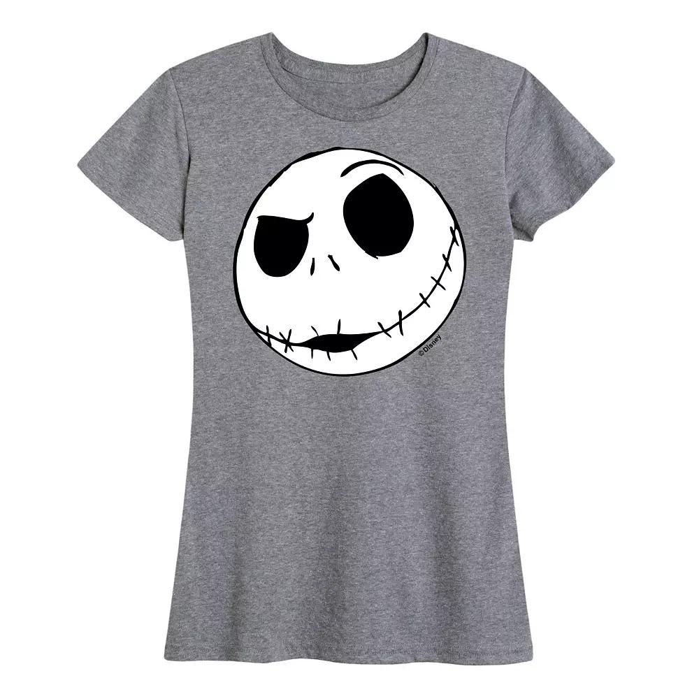 Disney's Nightmare Before Christmas Women's Jack Face Graphic Tee, Girl's,  Product Image