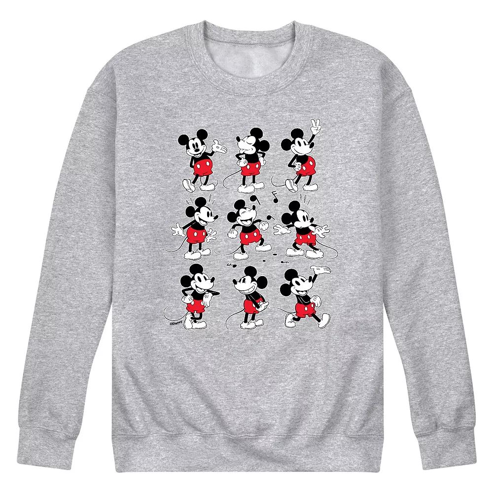 Disney's Mickey Mouse Poses Grid Men's Fleece Sweatshirt,  Product Image