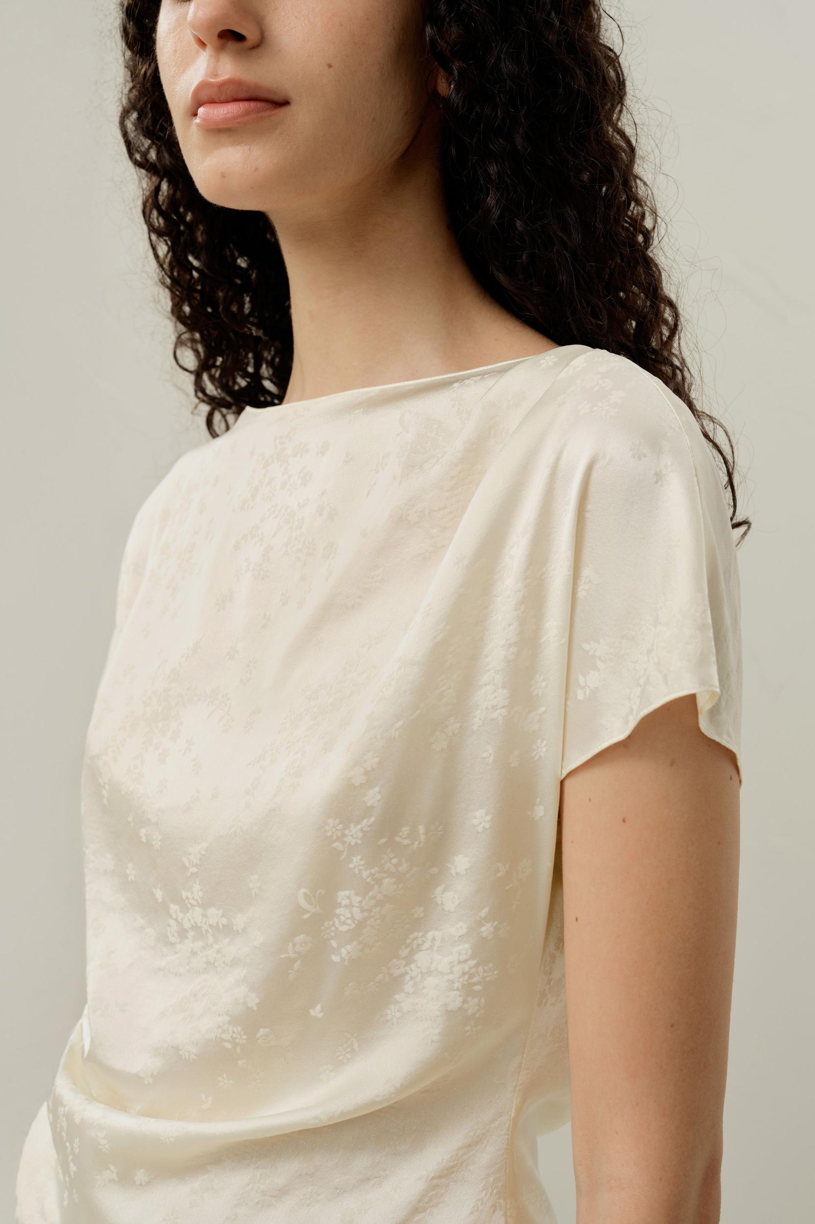 YING Jacquard Silk Top Product Image