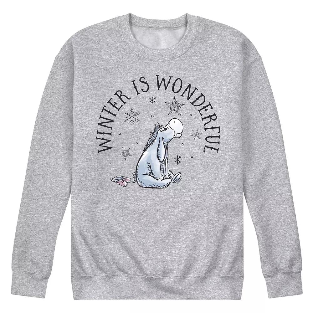 Disney's Winnie The Pooh Men's Winter Is Wonderful Fleece Sweatshirt,  Product Image