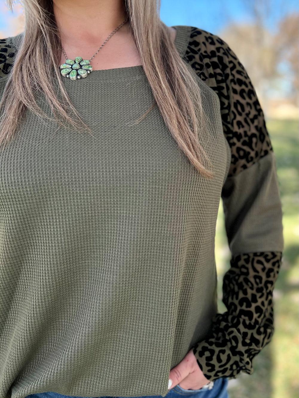 PLUS Sheerly Leopard Thermal Top-2 colors* Product Image