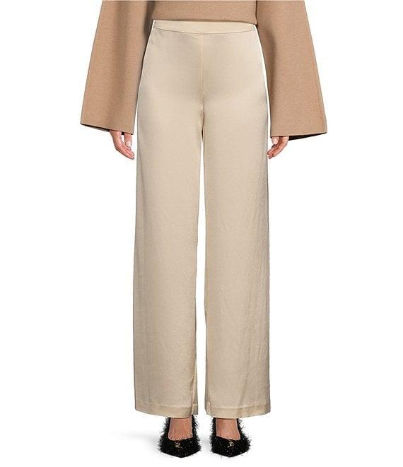 Antonio Melani x Elizabeth Damrich Candlelight Drapey Satin Wide-Leg Pant Product Image