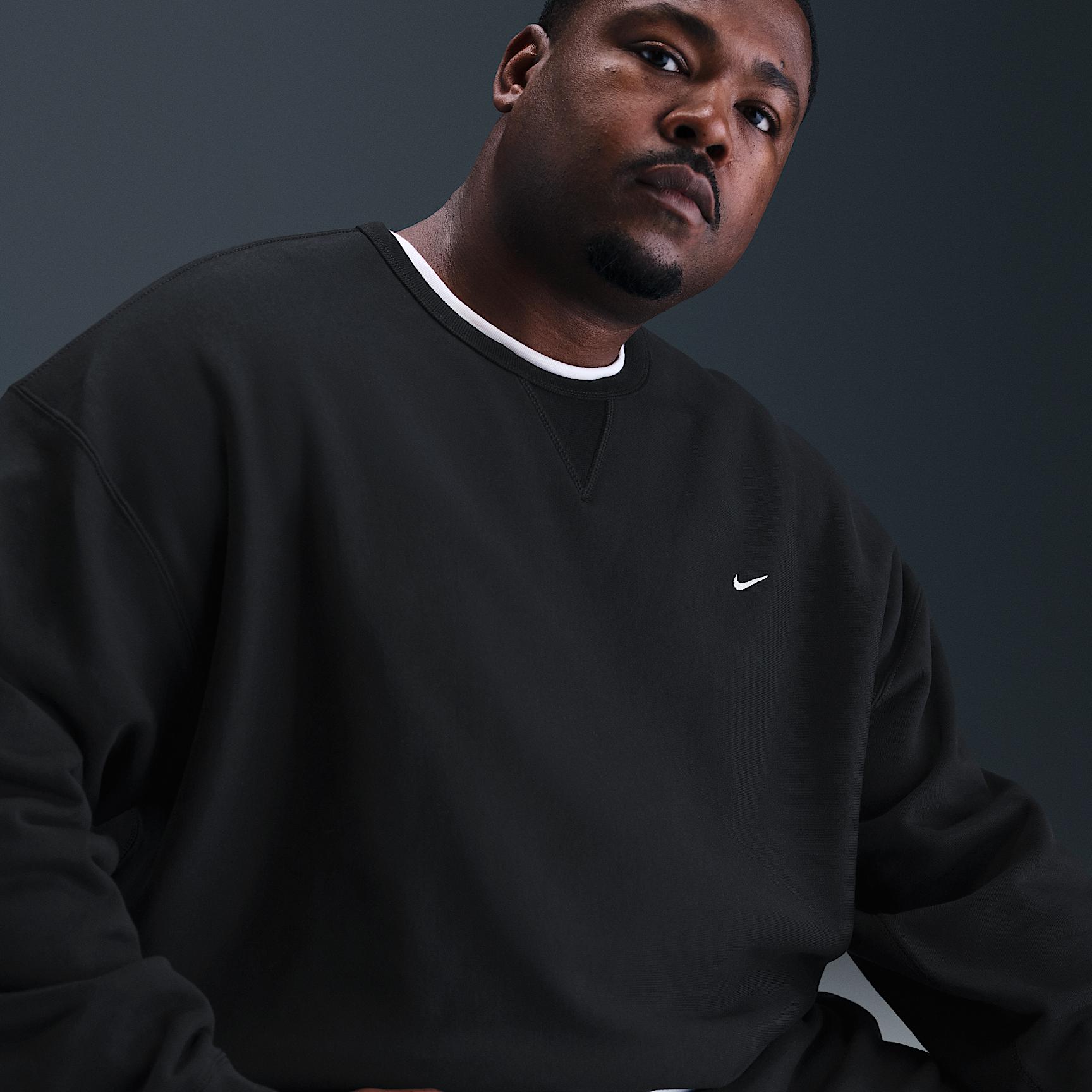 Nike Mens Solo Swoosh Fleece Crew | HV1086-010 Product Image