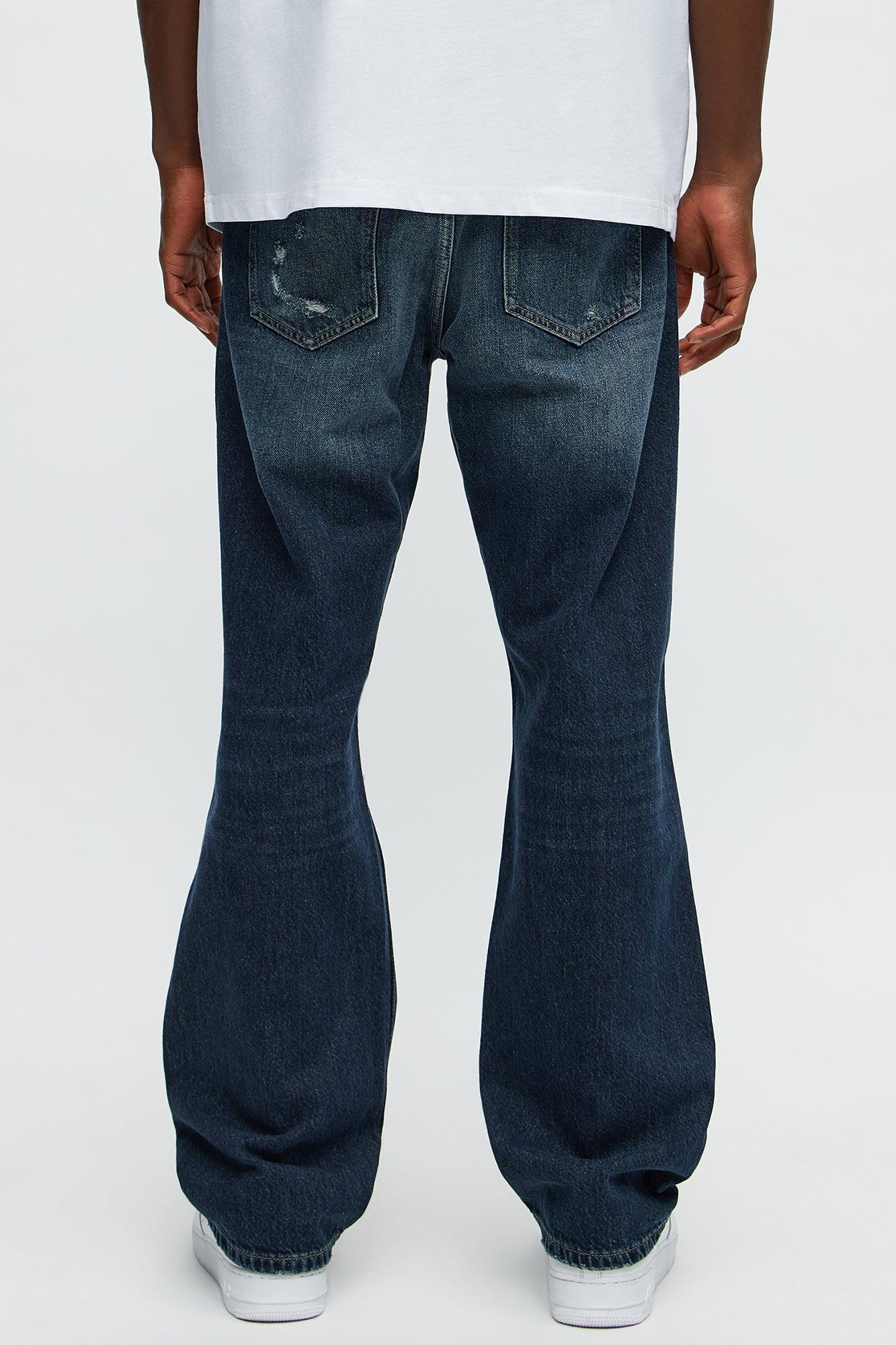 Breezy Distressed Straight Jeans - Dark Wash Product Image
