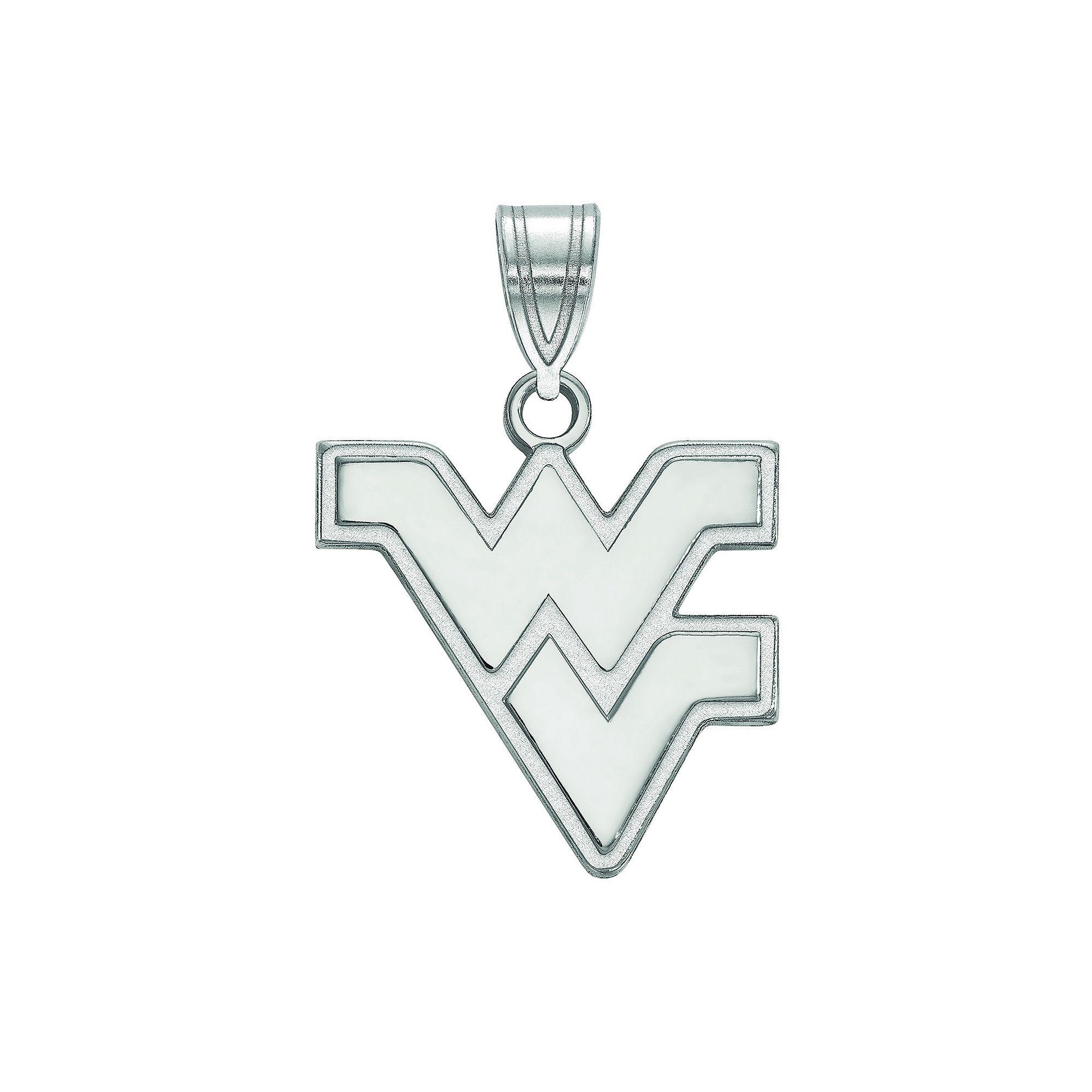 LogoArt 14K White Gold West Virginia Mountaineers Medium Pendant, Women's,  Product Image