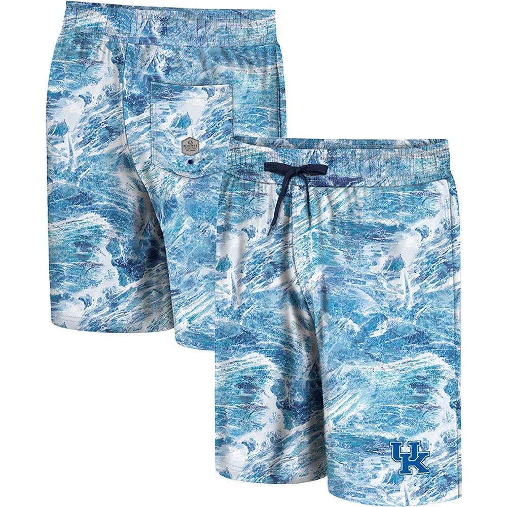 Men's Colosseum Blue Kentucky Wildcats Realtree Aspect Ohana Swim Shorts, Size: Small Product Image