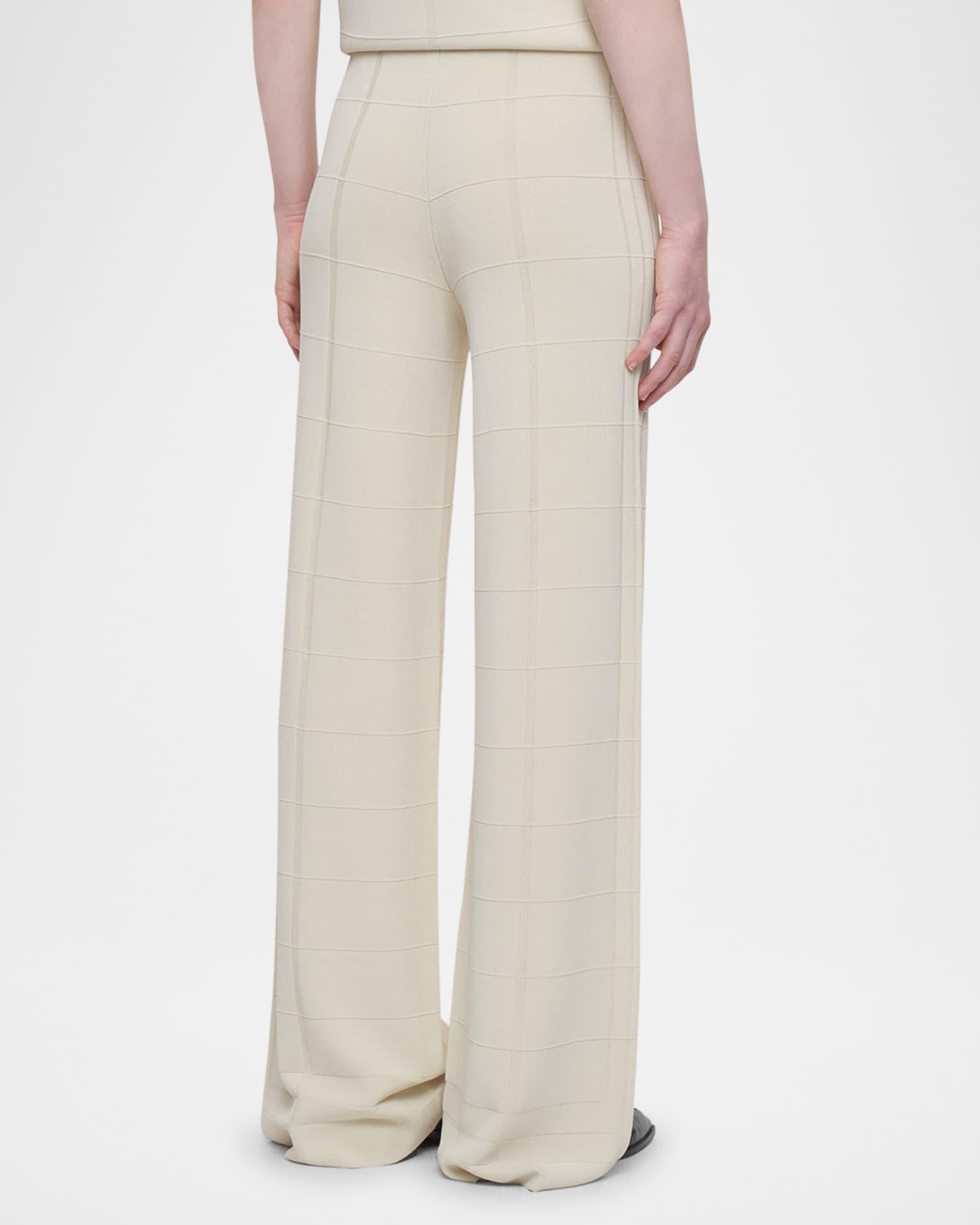 Wide-Leg Viscose Knit Trousers Product Image