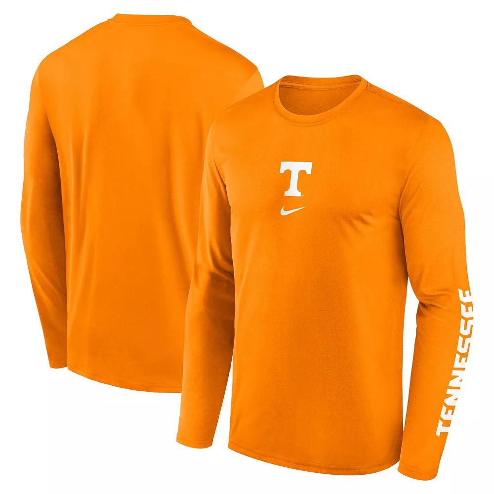 Men's Nike Tennessee Orange Tennessee Volunteers Primetime Center Lockup Two-Hit Legend Long Sleeve T-Shirt,  Product Image