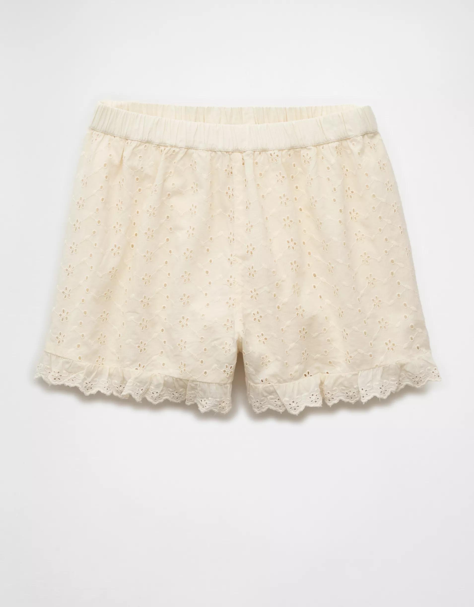 AE High-Waisted Eyelet Ruffle Short Product Image