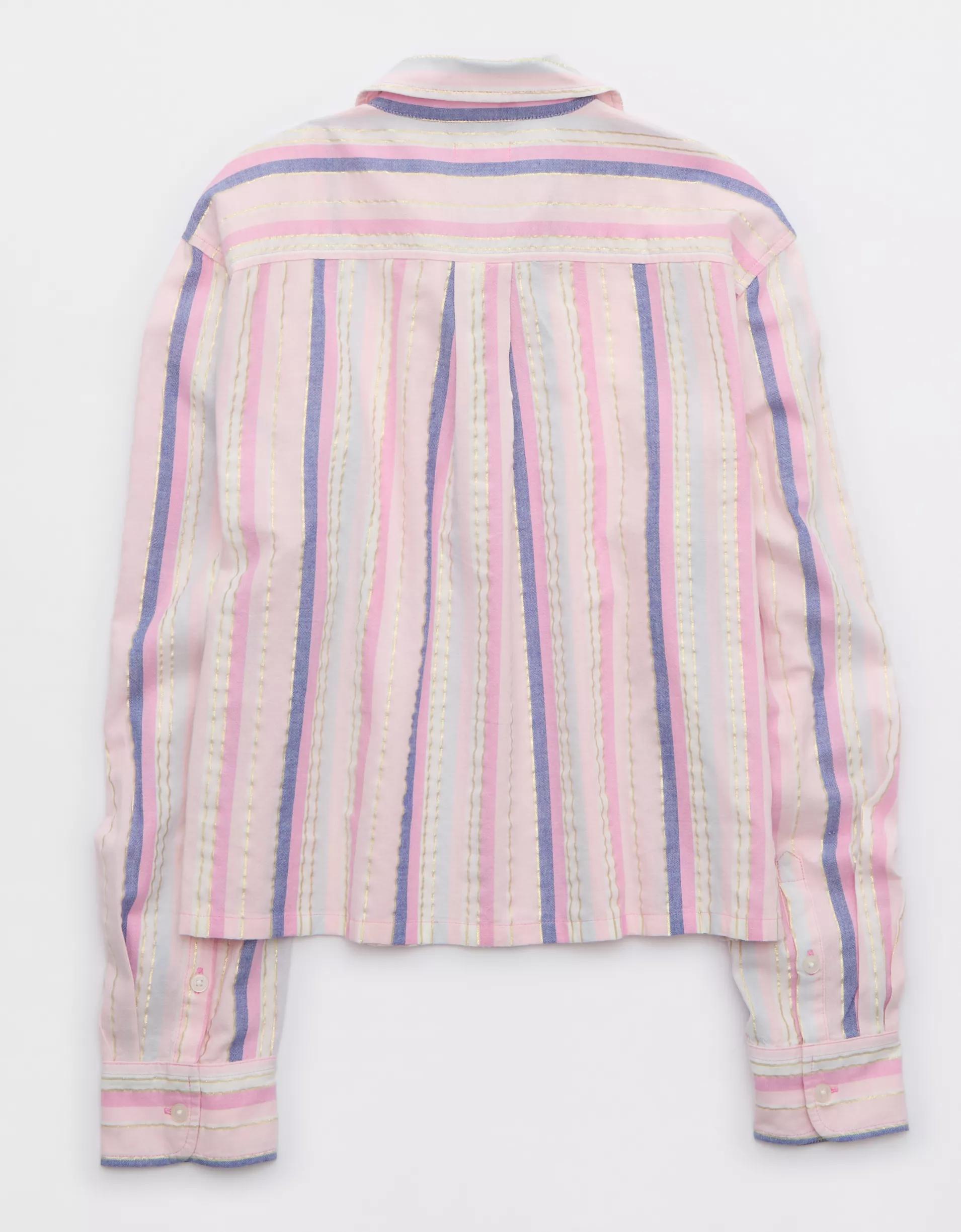 Aerie Off-Duty Poplin Pajama Shirt Product Image