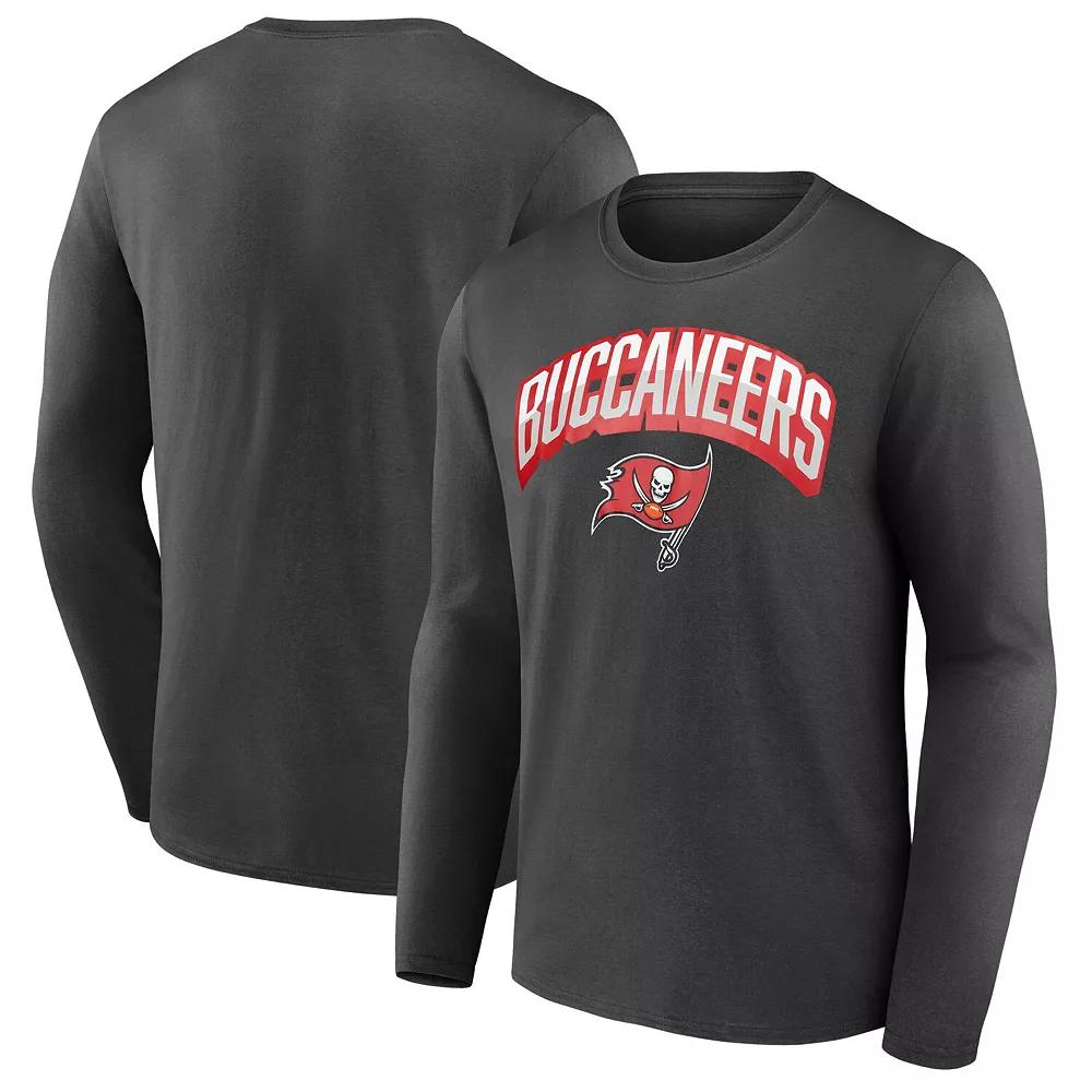 Men's Fanatics  Pewter Tampa Bay Buccaneers Long Sleeve T-Shirt, Size: 3XL, Charco Product Image