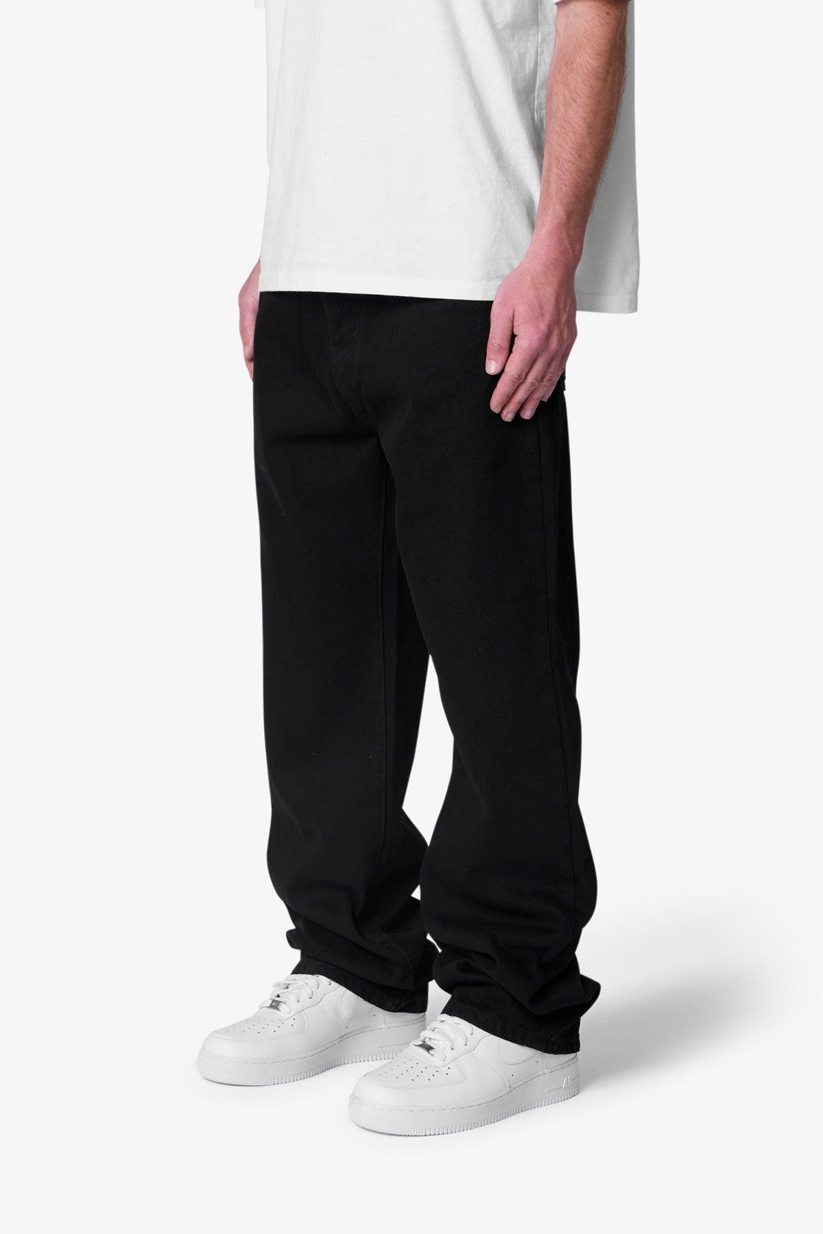 Raw Baggy Denim - Rinsed Black Product Image