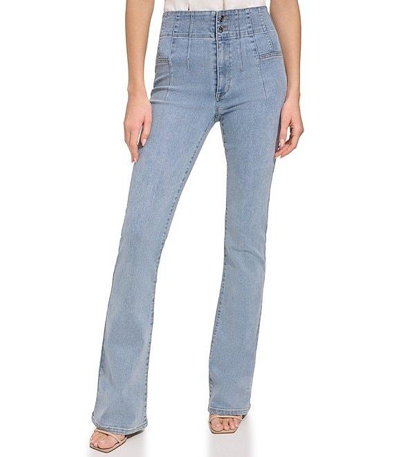 DKNY by Donna Karan Seam Detailing Flare Jeans Product Image