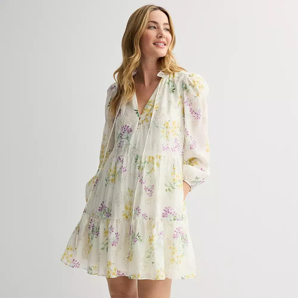 Women's Taylor Ruffle Hem Smock Dress,  Product Image