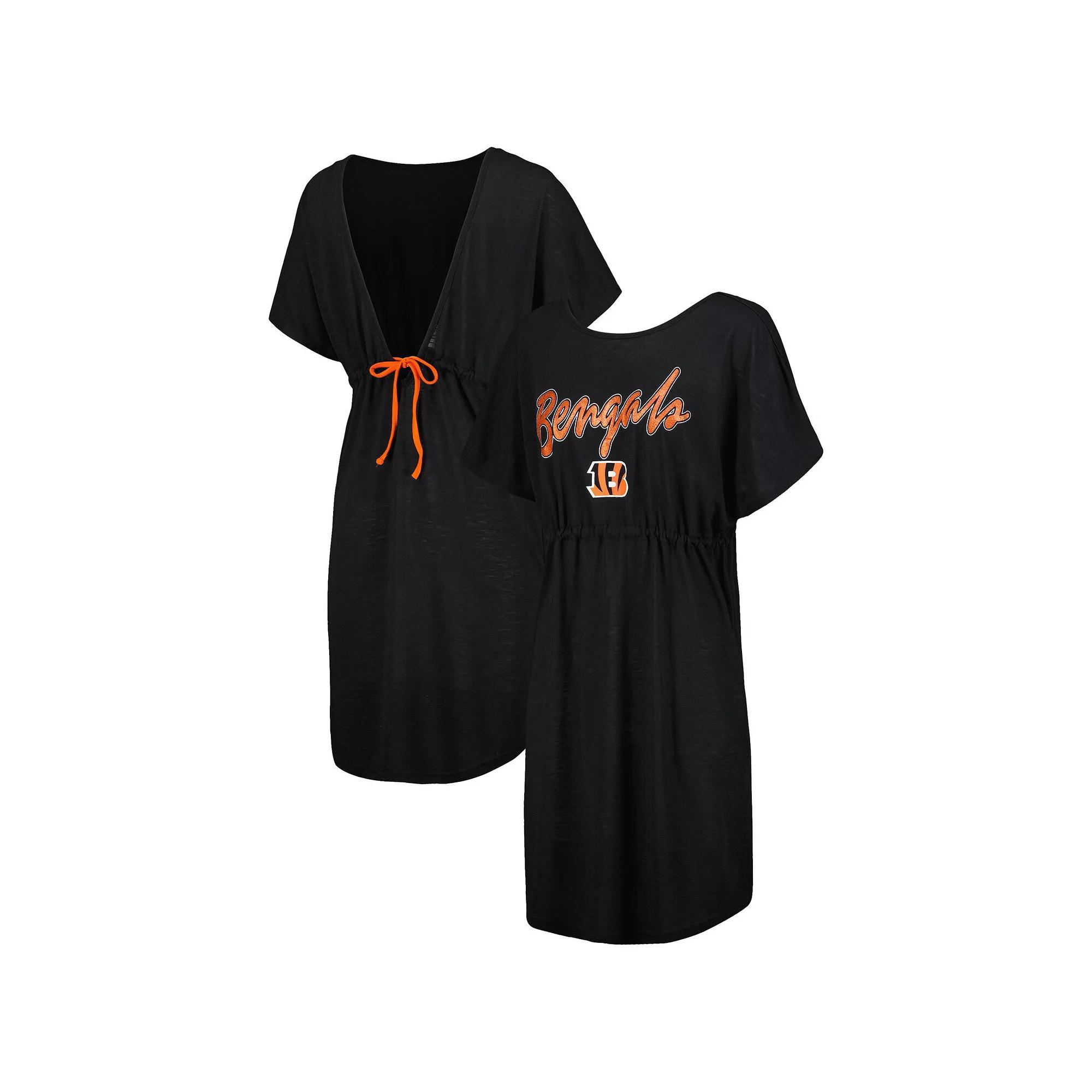 Women's G-III 4Her by Carl Banks Black Cincinnati Bengals Versus Swim Cover-Up,  Product Image