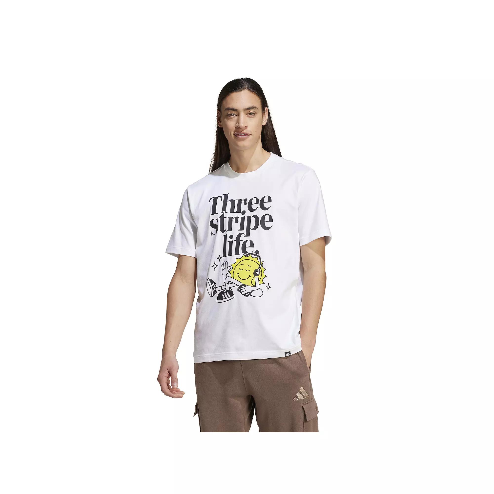 Men's adidas Positivity Sportswear T-Shirt, Size: XL, White Product Image