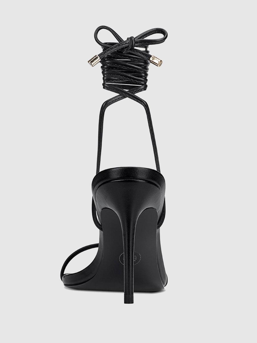3.0 Barely There Lace Up Heel- Noir Product Image