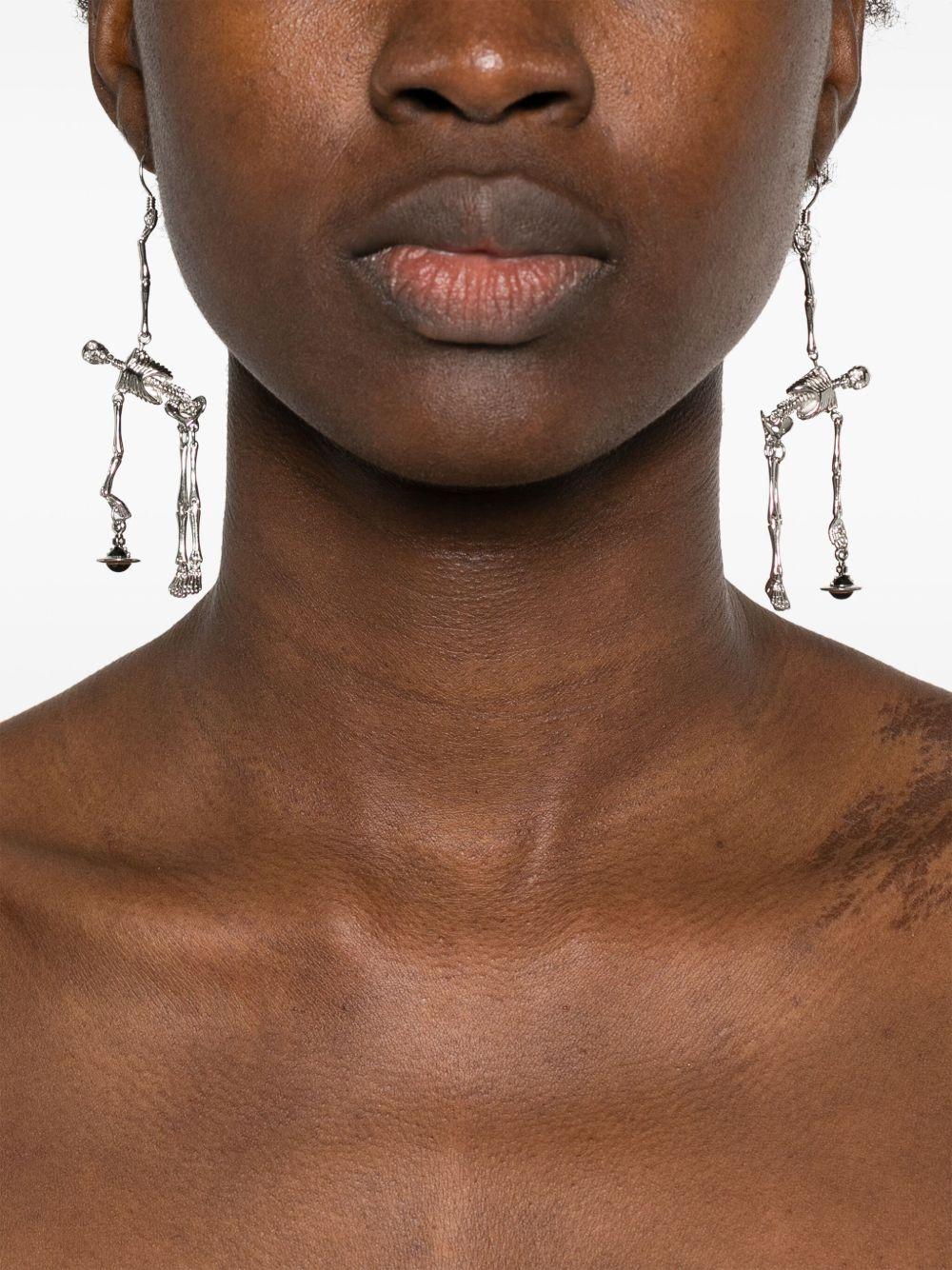 skeleton-pendant earrings  Product Image