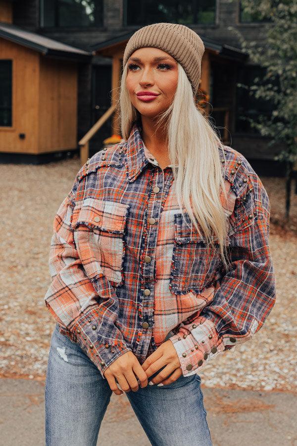 Fall Gratitude Fleece Lined Beanie In Espresso Product Image