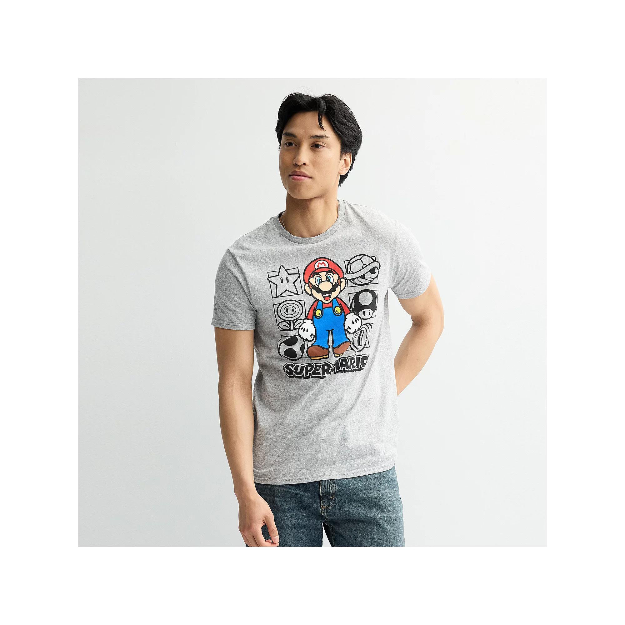 Men's Nintendo Super Mario Fully Loaded Tee, Size: XL, Gray Product Image