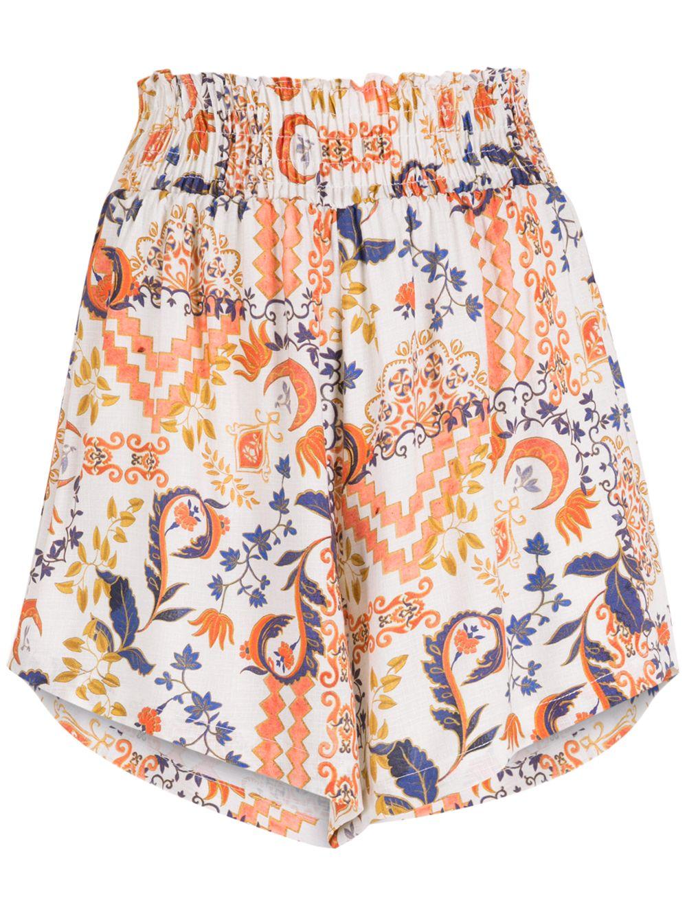 Camelia mix print shorts Product Image
