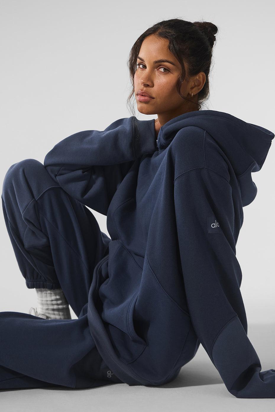 Make Waves Hoodie - Navy Tonal Female Product Image