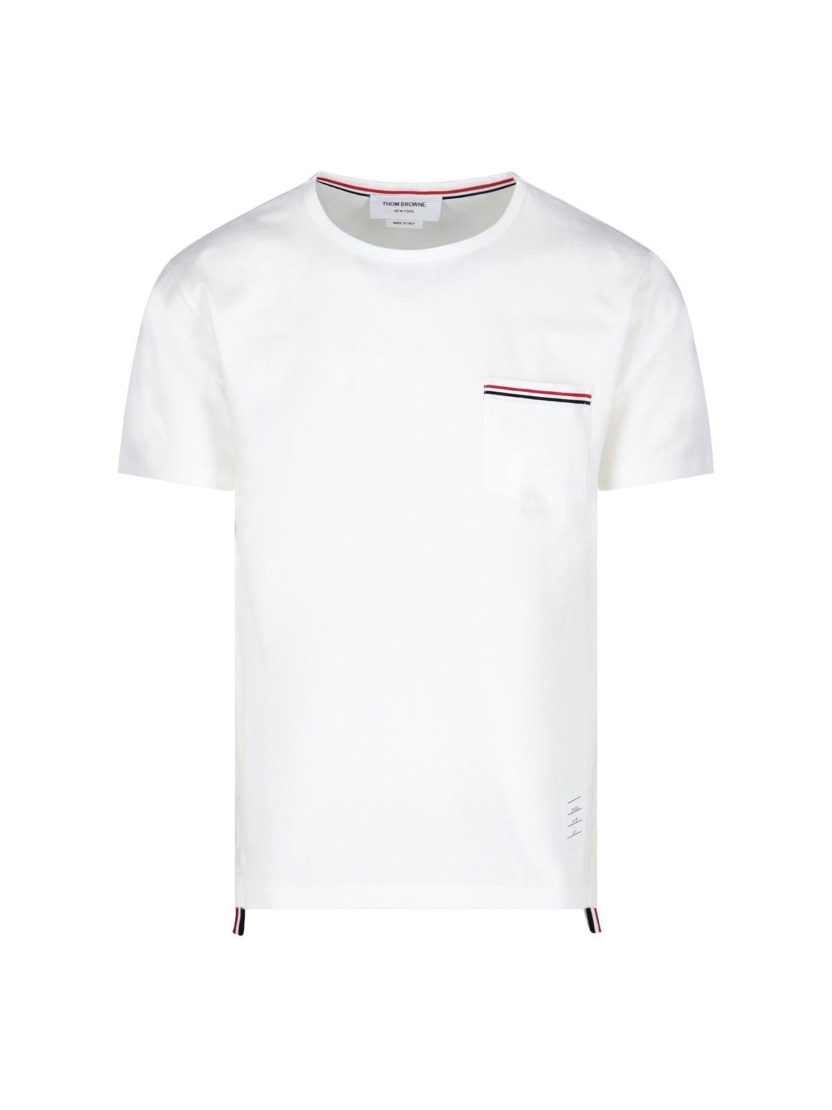 THOM BROWNE Oversized Pocket T-shirt Clothing In White Product Image