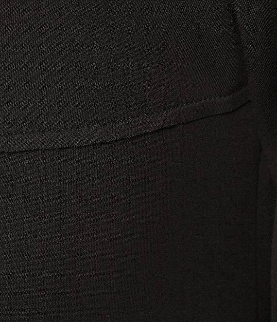 IC Collection Soft Knit Crepe Mock Neck Long Sleeve Top Product Image