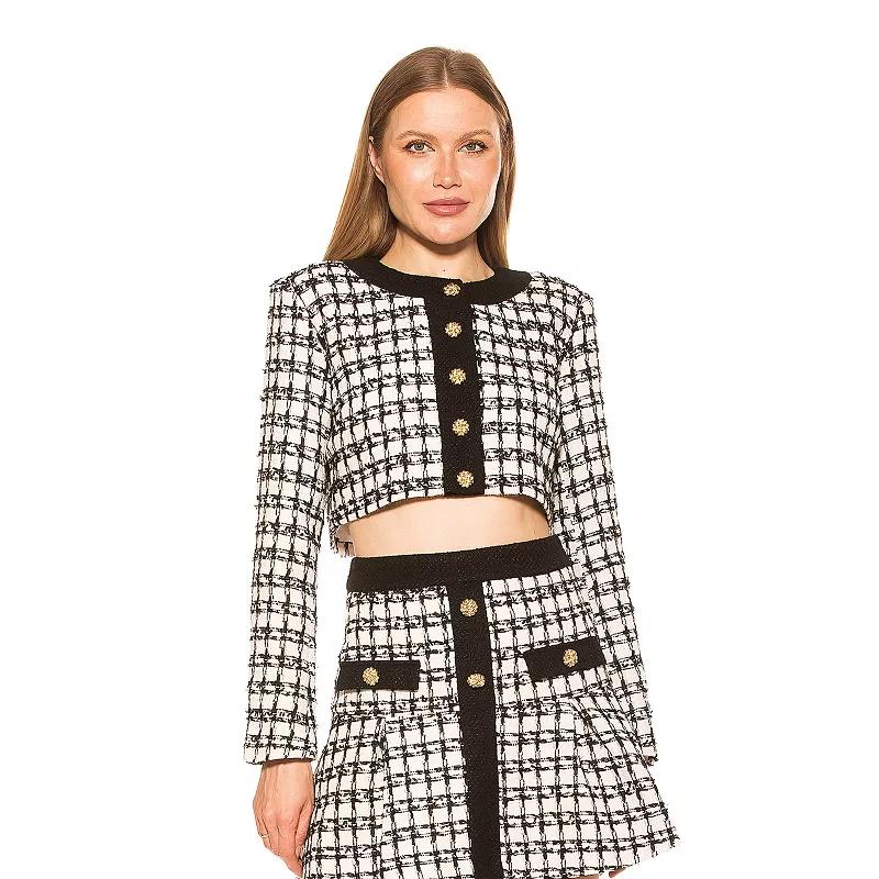 Women's ALEXIA ADMOR Clara Cropped Tweed Jacket,  Product Image