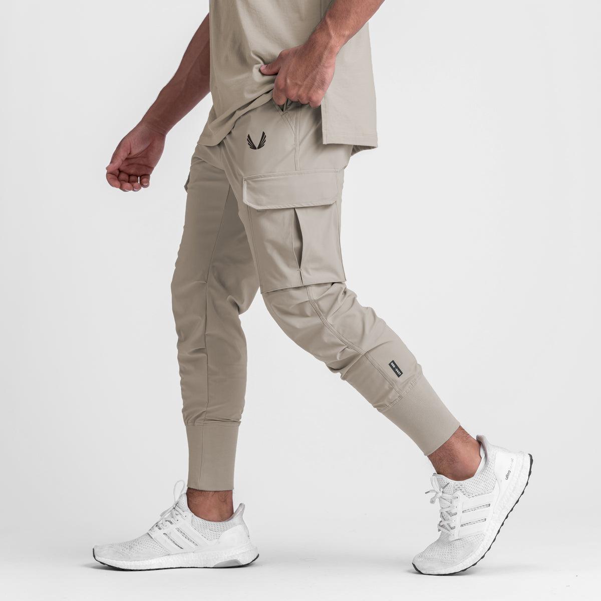 0437. Tetra-Lite® Cargo High Rib Jogger - Sand Smoke Male Product Image