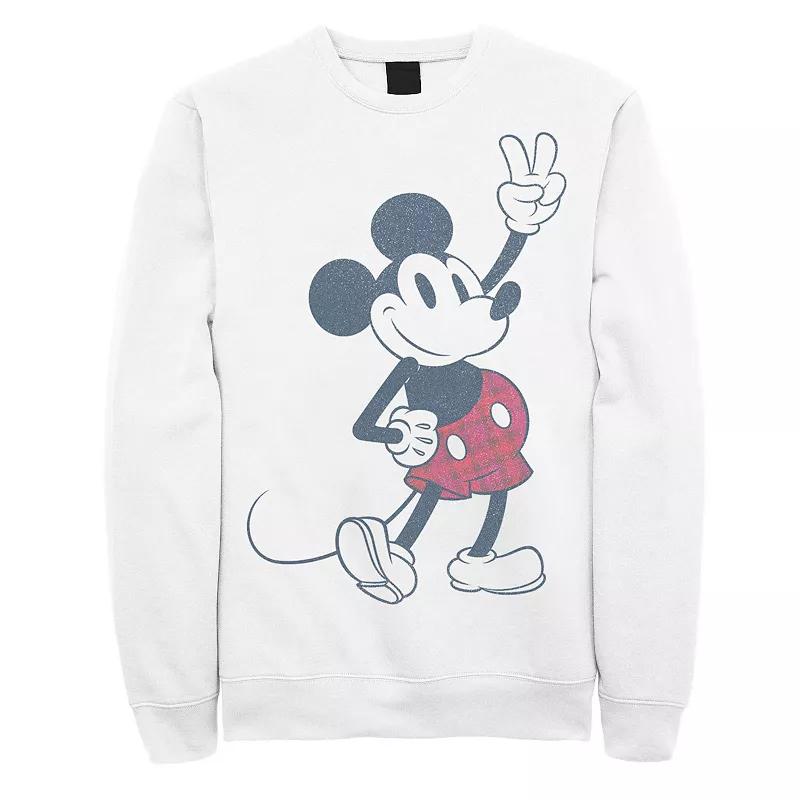 Disney's Mickey & Friends Mickey Mouse Plaid Shorts Men's Sweatshirt,  Product Image